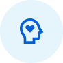 Head with a heart icon
