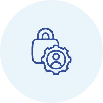 Secure user account padlock icon